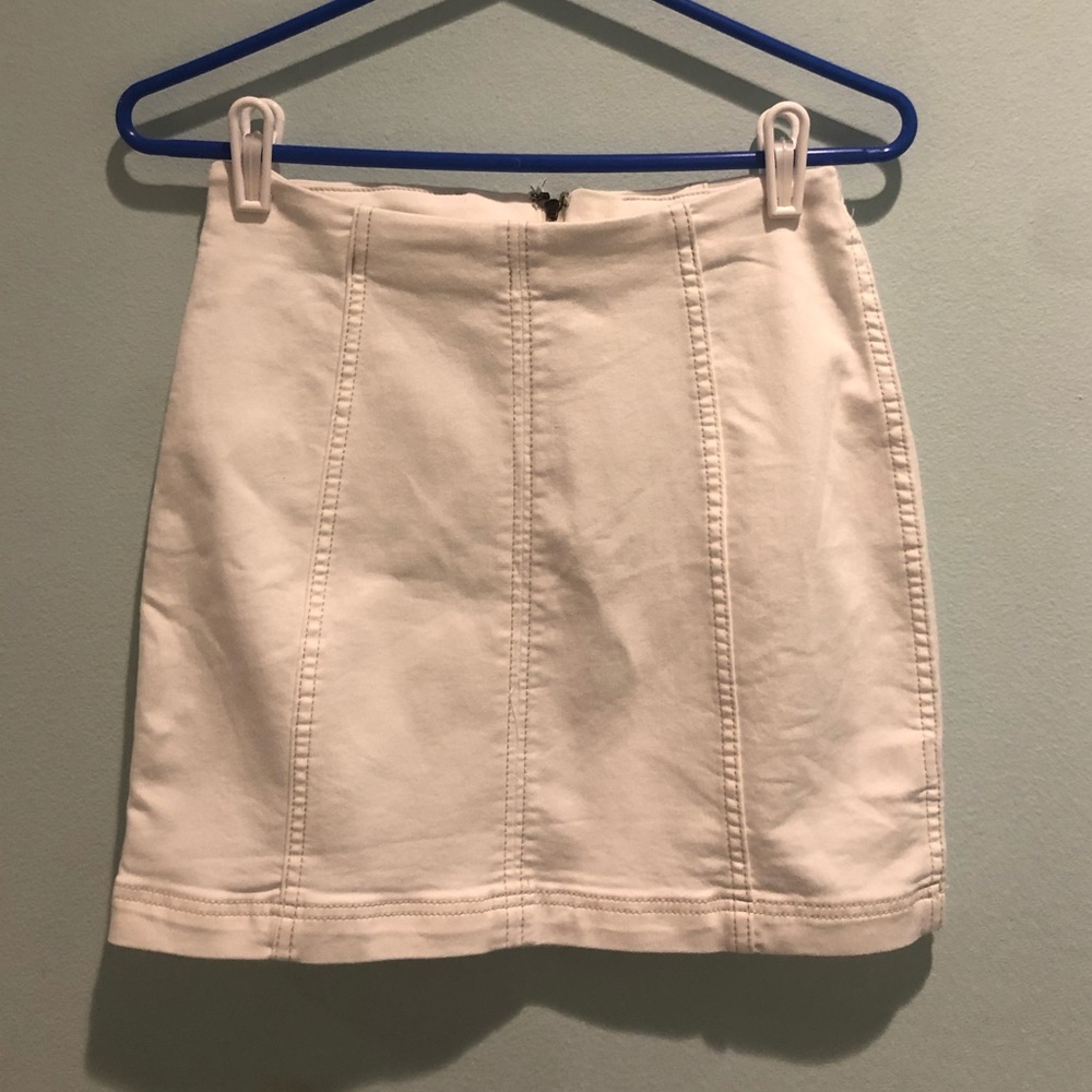 white free people skirt
